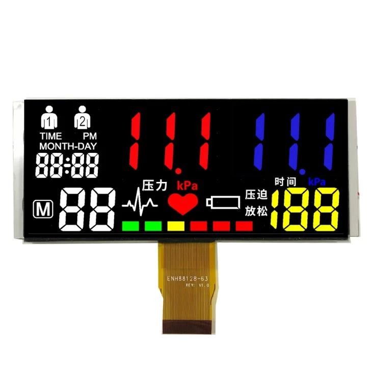VA Negative Lcd Display 7 Segment Color Lcd Display FPC